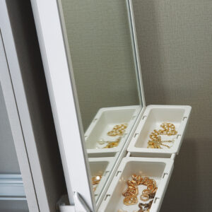 ESPEJO EXTRAIBLE C/CESTAS C/ ROTACION BLANCO INTOO