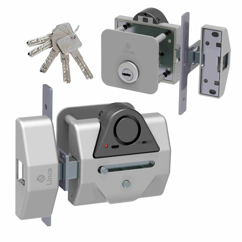 CERROJO LINCE SEGURIDAD SMART 7930 PLATA (CON ALARMA) B-50MM + 1 MANDO - Imagen 3