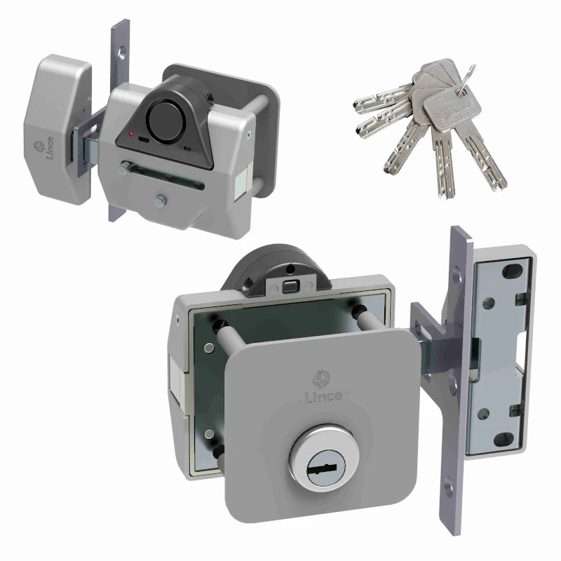 CERROJO LINCE SEGURIDAD SMART 7930 PLATA (CON ALARMA) B-50MM + 1 MANDO - Imagen 4