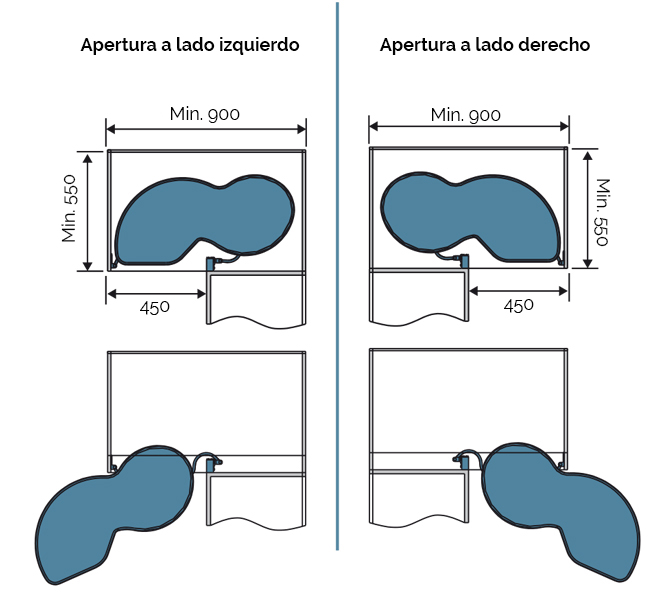 RINCONERA P/MUEBLE 900MM IZQUIERDA BLANCA NOBATECH - Imagen 2